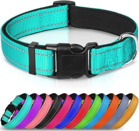 Reflective Dog Collar; Soft Neoprene Padded Breathable Nylon Pet Collar Adjustable for Medium Dogs (Color: brown)